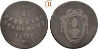 Augsburg Stadt: 1 Pfennig 1805 ss-s