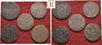 Augsburg Stadt: 1 Pfennig Lot 5 Stück  ss-s