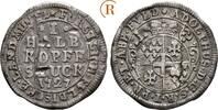 1/2 Kopfstück 1727 Fulda Bistum: Adolf von Dalberg, 1726-1737: ss Schrötlingsfehler
