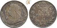6 Pence 1901 Grossbritannien: Victoria, 1837-1901: f.vz hübsche alte Patina