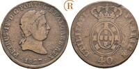 Portugal Königreich: 40 Reis Lissabon 1827 Pedro IV, 1826-1828: VF