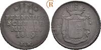 Waldeck: 3 Pfennig 1819 FW Georg Heinrich, 1813-1845: VF Prägeschwächen