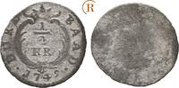 Einseitiger 1/2 Kreuzer 1749 Baden Durlach: Karl Friedrich, 1738-1811: ss