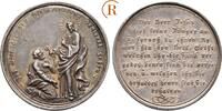 Silbermedaille o.J. Religion Taufe:  fast stgl, alte Patina