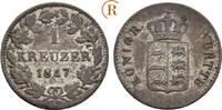 Württemberg: 1 Kreuzer Wilhelm I, 1816-1864: -