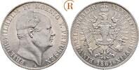 Vereinstaler 1861 A Preussen: Wilhelm I, 1861-1888: fast Stempelglanz, leichter Kratzer