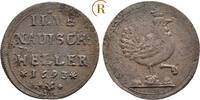 Henneberg Grafschaft: Heller Gemeinschaftsprägung nach der Teilung, 1691-1702: Anteil Gotha Weimar: -