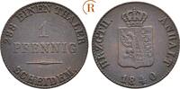 Anhalt Bernburg: 1 Pfennig Alexander Carl, 1834-1863: -