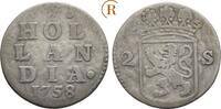 Niederlande Holland Provinz: 2 Stuiver 1758 VF