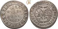 Sachsen: 1/12 Taler Leipzig 1693 ohne Mzz. Johann Georg IV, 1691-1694: VF