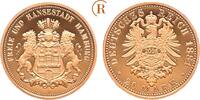 Kaiserreich: Hamburg: 20 Mark Neupr&auml;gung von 2005 in GOLD 1881 J PP 250,00 EUR  Excl. 9,00 EUR Verzending