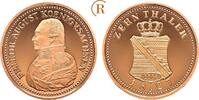 Sachsen: 10 Taler Neupr&auml;gung von 2005 in GOLD 1827 PP 250,00 EUR  Excl. 9,00 EUR Verzending