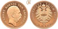 Sachsen: 20 Mark Neupr&auml;gung von 2003 in GOLD 1877 E PP 250,00 EUR  Excl. 9,00 EUR Verzending