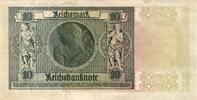Deutschland 10 Mark Ro 173c Andruckprobe RS Wz.:Tulpen Fasereinlage -