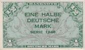 Deutschland 1/2 Halbe 0,50 DM Deutsche Mark Ro 230 unc -