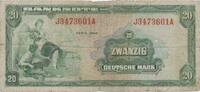 Deutschland 20 DM Deutsche Mark Ro 260 P/B BDL -
