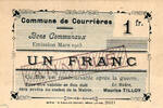 Frankreich France / Frankreich Courrieres 1 Franc 1915 Annulé -