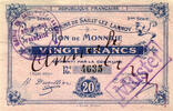 Frankreich France / Frankreich Sailly-lez-Lannoy 20 Francs Annulé -