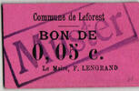 Frankreich France / Frankreich Leforest 0,05 Cent Muster -