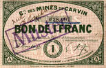 Frankreich France / Frankreich Carvin 1 Franc Muster -