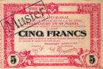 Frankreich France / Frankreich Thiaucourt St. Mihiel 5 Francs 1918 Muster -
