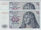 Deutschland 10 DM Deutsche Mark 1970 Ro 270a CB/A Pair - Pärchen nachfol... 35,00 EUR  Excl. 5,35 EUR Verzending