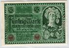 Deutschland 50 Mark Ro 62a Serie X/C ohne Fasern UNIKAT -
