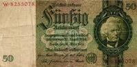 Deutschland 50 Mark Ro 175a Serie W / (X) Unterdruck Buchstabe fehlt scheinbar -