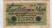 Deutschland 2 Billionen Mark Ro 132x FZ:OE BZ:43 Wz.:Wellenbänder 5stellig UNIKAT -