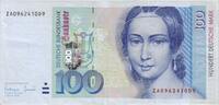 Deutschland 100 DM Deutsche Mark 1996 Ro 310c ZA/D Replacement / Ersatzn... 140,00 EUR  Excl. 7,35 EUR Verzending