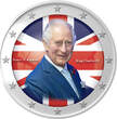 2 Euro Coloured Coin United Kingdom King Charles III - House of Windsor