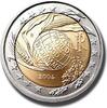2 Euro Coloured Coin 2022 Estonia Slava Ukraini - Glory to Ukraine -