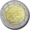 2 Euro Coloured Coin 2023 Lithuania Together With Ukraine -