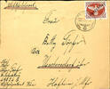 Feldpostbriefe im II. Weltkrieg 1945, Inselpost, Feldpostbrief vom 19.1.45 mit durchstochener Inselpostmarke mit Agramer Aufdruck sowie mit Absendera