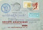 Österreich 3 Schilling 1933, 30 Gr. And on Zeppelin letter from Vienna to Argentina over Friedrichshafen -