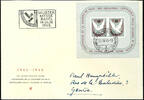 Schweiz A hundred years Bale dove souvenir sheet, used Switzerland. Car post office 3 / 23. IV. 45 on properly franked letter to Genev -