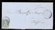 Schweiz Stempel HERZOGENBUCHSEE 19 July 66 - two ring cancel with cross, on cover 10 C. Seated Helvetia to Solothurn -