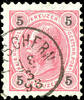 Österreich Stempel Fisherman 18 / 3 93 (Bohemia), thimble cancel nearly completely clear on 5 Kr. Franz Joseph, Klein no. 1114 a, 40 points -
