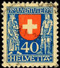 Schweiz 40 R neat cancelled, expertized abbot BPP -