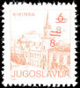 Jugoslawien 8 Din. On 6 Din. Places of interest with double overprint, mint never hinged, sound -