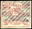 Braunschweig 3 Silbergroschen 3 silver rose, having full margins and having bright colours extremely fine copy, cancelled by numeral postmark 6. Börßum, s -