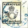 Hannover 1 / 2 Gr. On piece, superb item with enormous margins with postmark Osnabrueck, expertized Grobe, Michel 250.- -