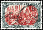 Deutsches Reich 5 Mark Reichspost, type II, used Berlin S 42 23.1.01 5-6 N, faultless condition, photo expertize Dr. Oechsner BPP: the condition is -