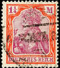 Deutsches Reich 1 1/4 M. Germania, watermark quatrefoils, neat cancelled, expertized Bechtold BPP / Infla, Michel 1.300.- -