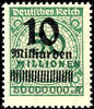 Deutsches Reich 10 Mrd (Billion). On 50 million. M. Blue-green, mint never hinged, sound, photo expertize Tworek BPP, Michel 450.- -