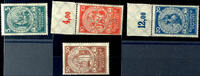 Deutsches Reich 5 Pfg to 50 Pfg German help in need: miracle of the roses, complete set with four values, impeccable mint never hinged, Michel -
