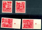 Deutsches Reich 12 Pfg. SA and SS, perforated and unperforated, mint never hinged, unperforated with lower margin, Michel 180,- -