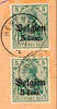 Belgien Stempel HERENTHALS 1 VII 18, clear on money order cut twice 5 C. -