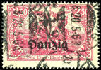 Danzig 50 Mark 2, rose-carmine, date-appropriate cancellation, sound, photo expertize Oechsner BPP, Michel 900.- -