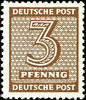 SBZ 3 Pfg. Numeral, dark ochre brown, watermark increasingly, mint never hinged, expertized Stroeh BPP, Michel 200.- -